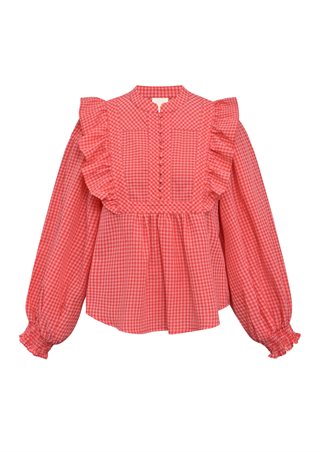 Gossia - KikaGO Jo Blouse - Lipstick Check